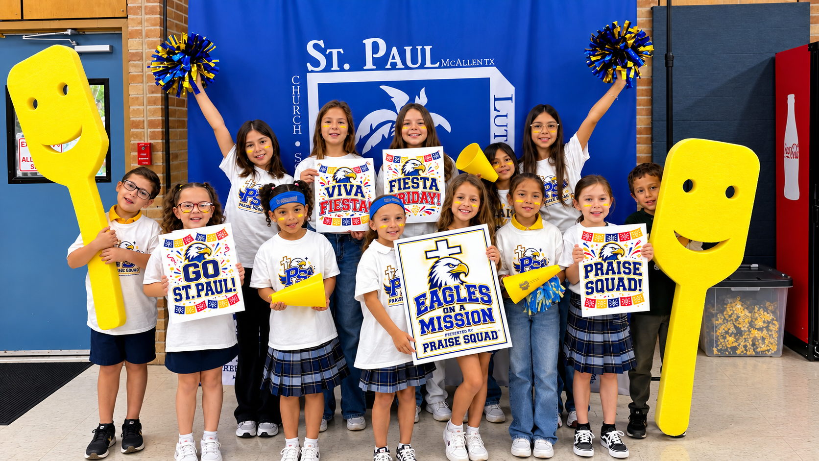 Praise Squad participants celebrating together at St. Paul Lutheran Church, School & Early Learning Center.